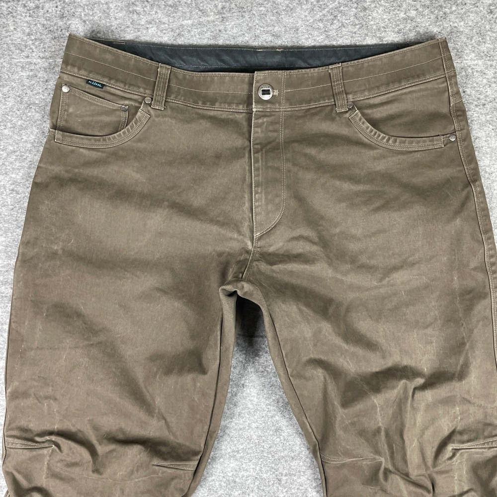KUHL Pants Mens 38x34 Brown Rydr Articulated Knee Outdoor Hiking Thick Fabric - Picture 4 of 14